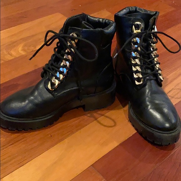 Forever 21 Shoes - Forever 21 black gold studded combat boots